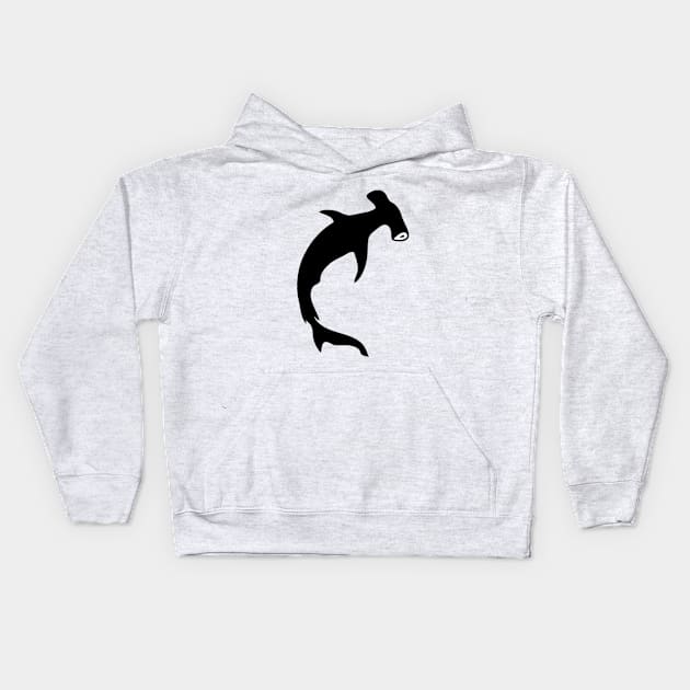 Hammerhead Shark Silhouette Kids Hoodie by AustralianMate